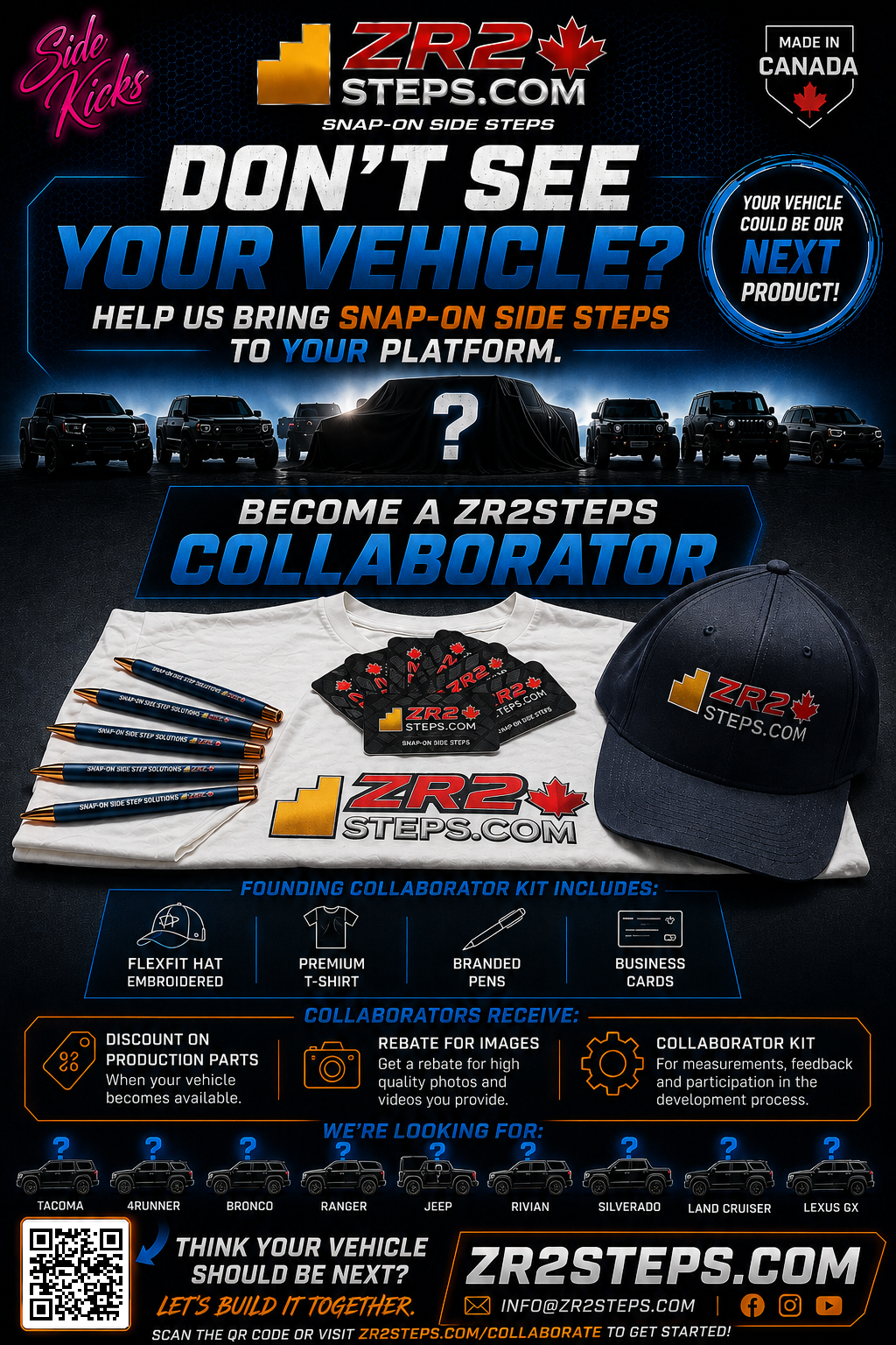Gen 3 ZR2/AT4X Snap-On Steps - Mid Height - (2023-2026)