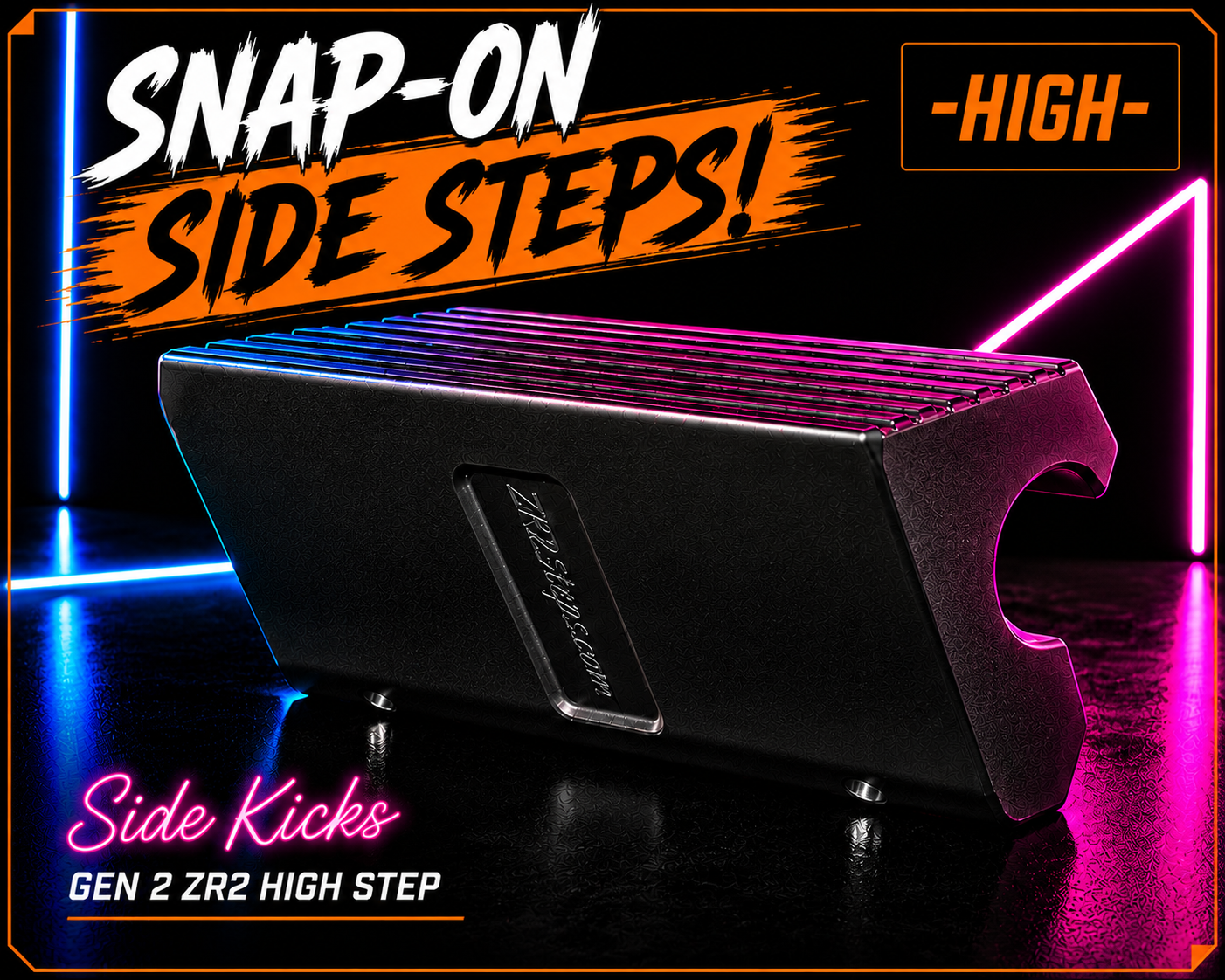 Gen 2 ZR2/AT4X Snap-On Side Steps - High - (2015-2022)