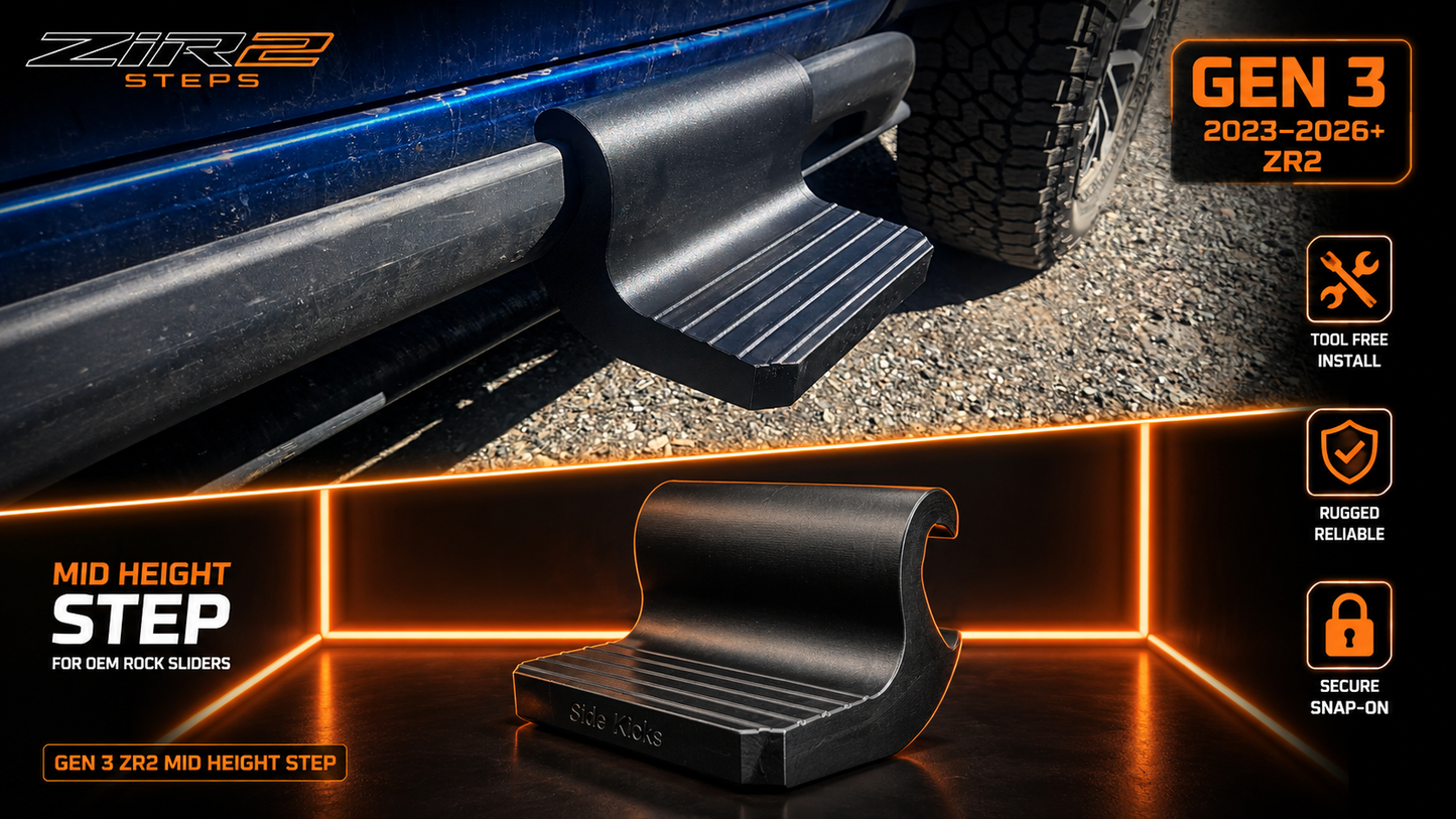 Gen 3 ZR2/AT4X Snap-On Steps - Mid Height - (2023-2026)